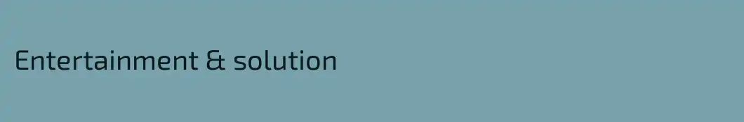 Entertainment & solution